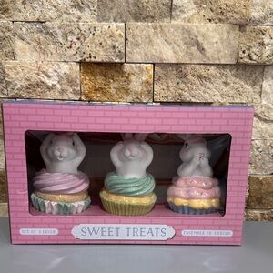 Bunny Cupcake Decor Set - Multicolor